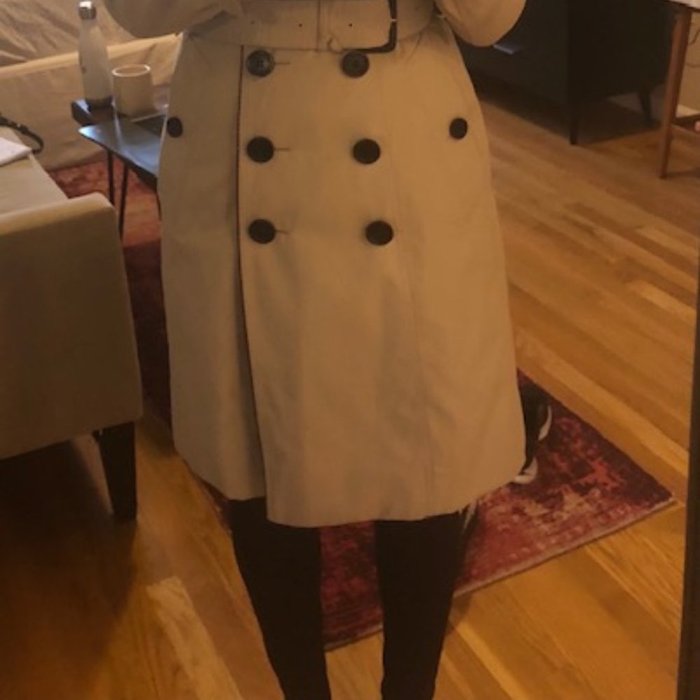 Burberry Tan Double-Breasted Trench Coat - Picture 4 of 12